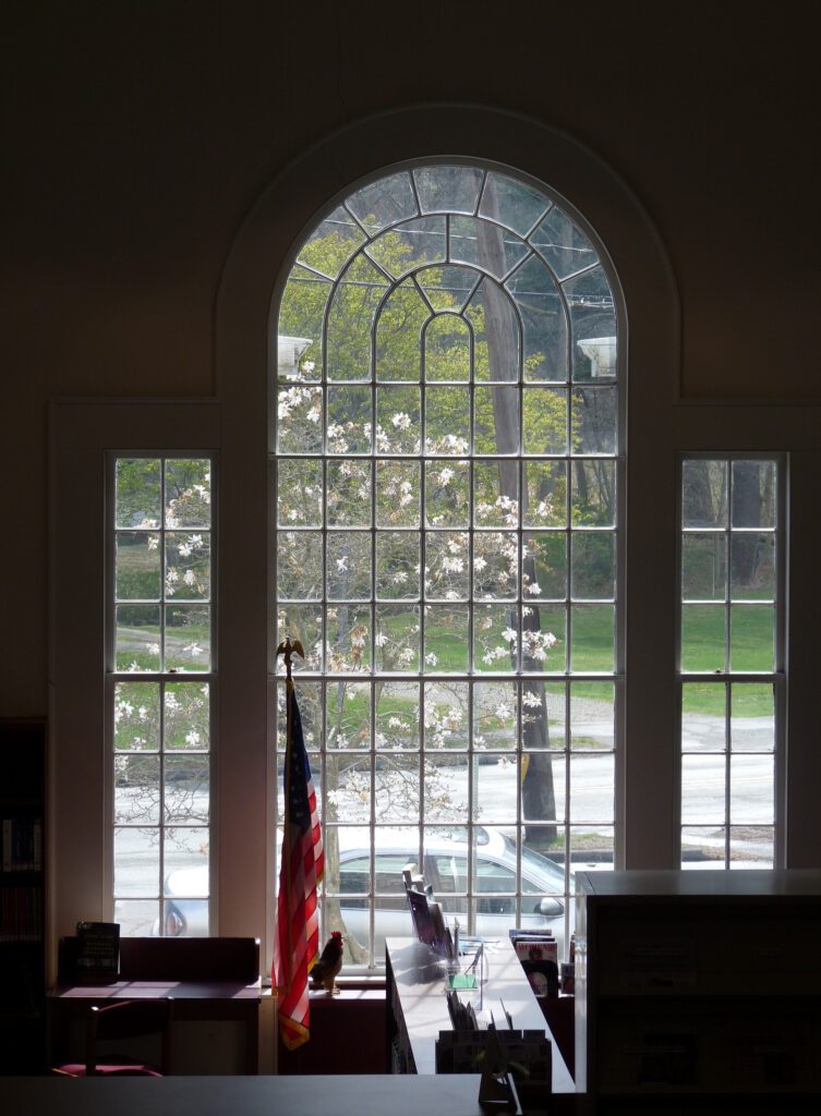 Large window in the library