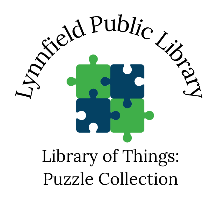A label for the Lynnfield Library of Things Puzzle Collection